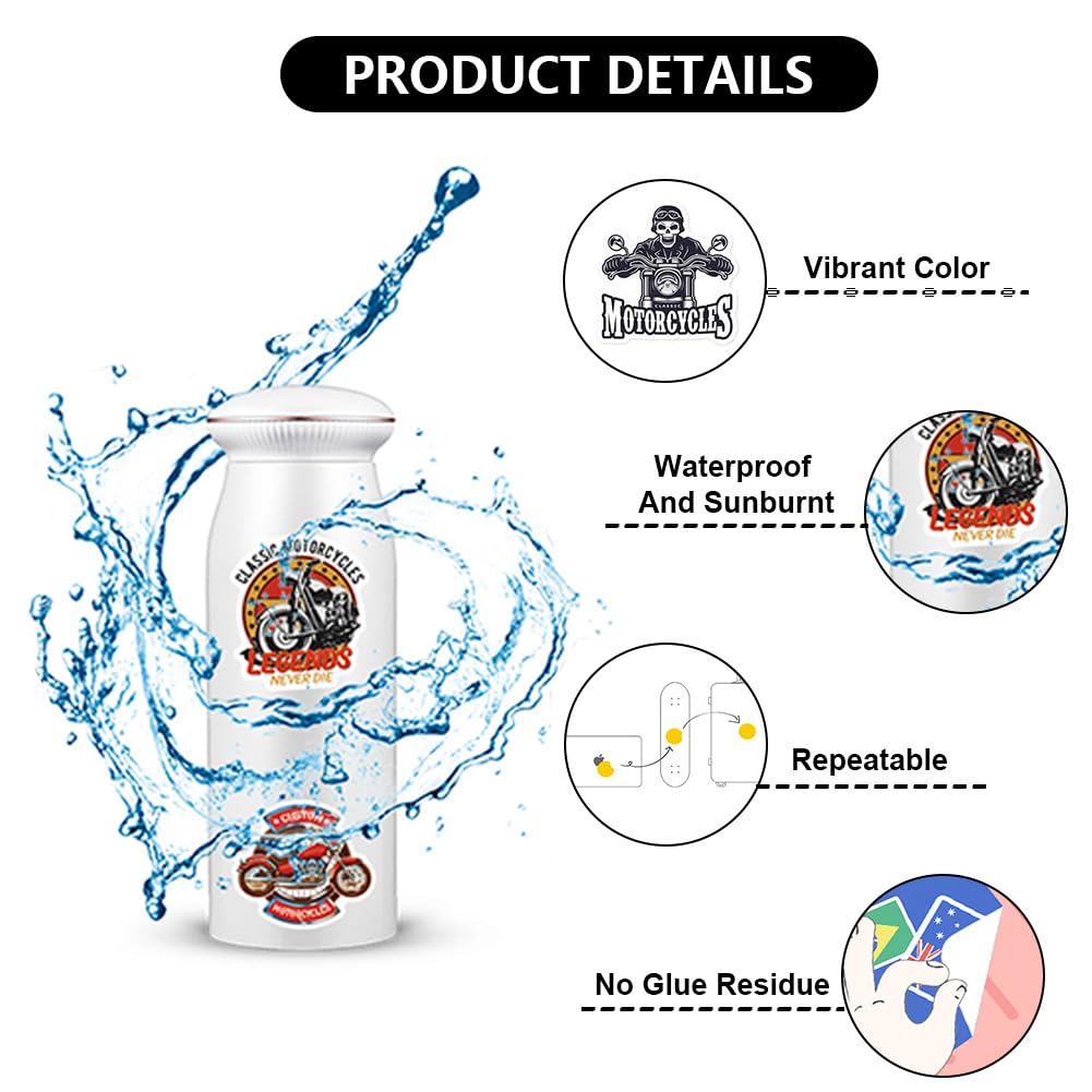 VSCO Literaire en artistieke retro stickers, waterdichte vinyl stickers voor laptop, waterfles, skateboard, auto, motorfiets, fiets, gitaar, PS4, koffer, telefoonpad, doe-het-zelf [50 stuks