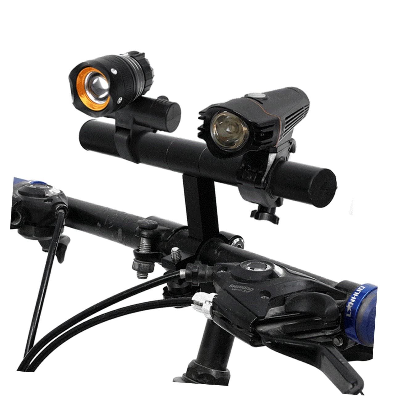 KOMBIUDA 1Pc Black Handlebar Extension Frame for Bike Handlebar Extender Bracket for Lamp and Torch Essential Bike Accessory for Enhanced Visibility and Convenience