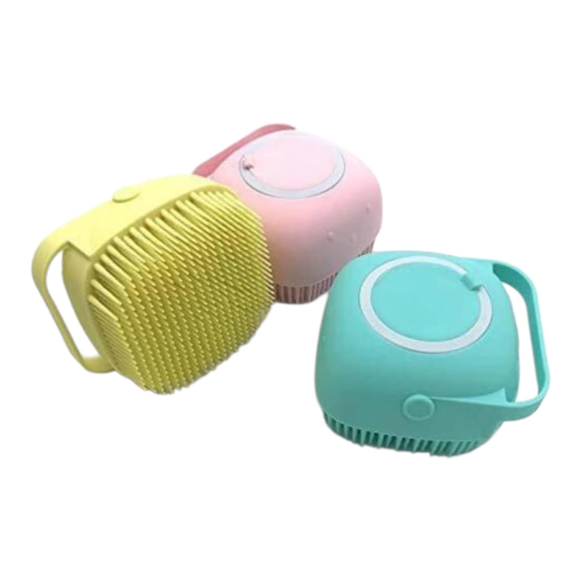 Silicone Bath Brush with Liquid Soap Dispenser – 2-in-1 Shampoo Scalp Massager & Exfoliating Body Scrubber for Bathing, Shower, and Pet Grooming(Multi Colour, Pack of 2)-image-48