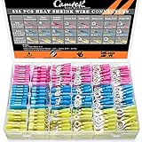 525 PCS Heat Shrink Wire Connectors, Camtek Electrical Wire Connectors Crimp Connectors Insulated Au