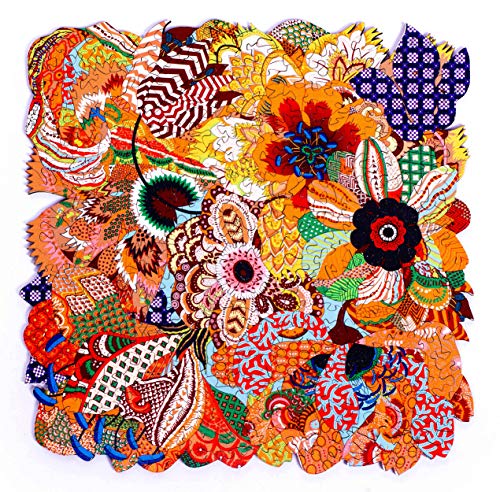 HARTMAZE Wooden Jigsaw Puzzles-Flowers Fury Blossom in Beauty and Fascination 246 Truly Unique Pieces Small Square Shape-Best Choice for Adults and 14 Years Age up Teens.