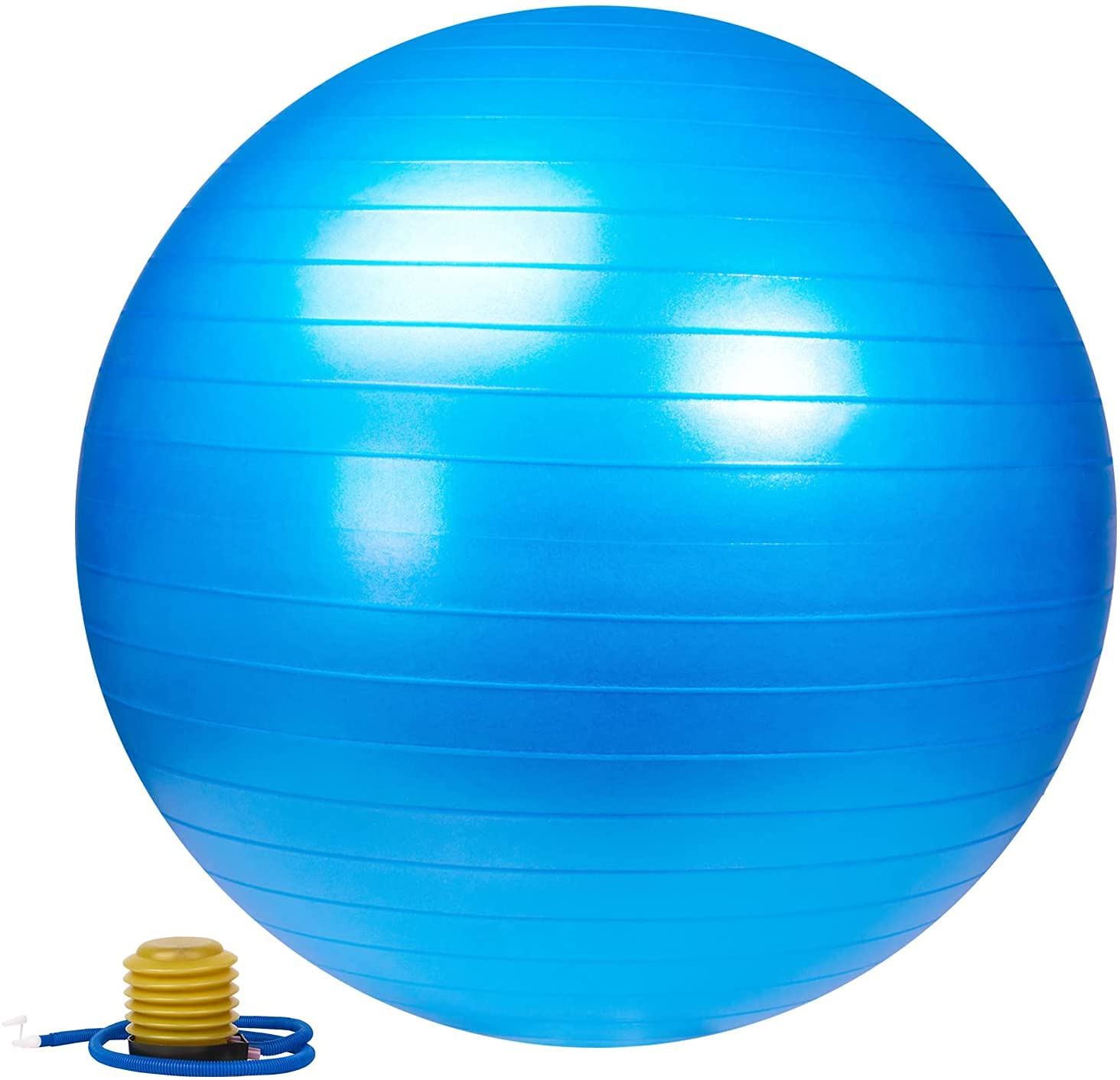 Phawta Exercise Gym Ball Yoga Chair Stretching Core Leg Workout Training Body Pain Relief Tool with Pump for Gym Home Office Outdoor, Multicolor (65 CM) (B09F3PCSP2) Amazon Price History, Amazon Price Tracker