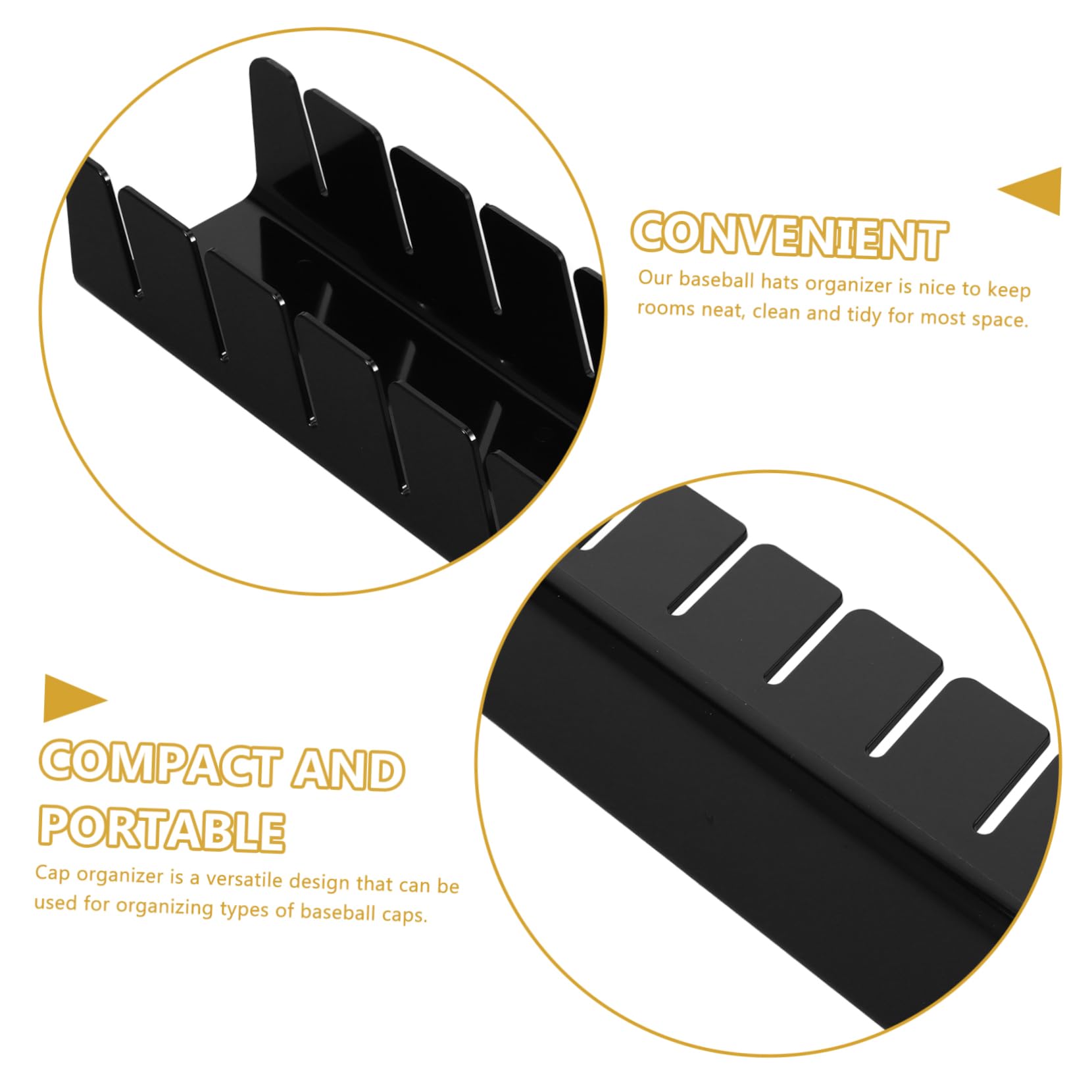 Gatuida 6piezas Organizador De Sombreros Soporte Para Gorras De Béisbol Estante De Almacenamiento Compacto y Portátil Diseño Versátil Para Mantener El Closet Organizado