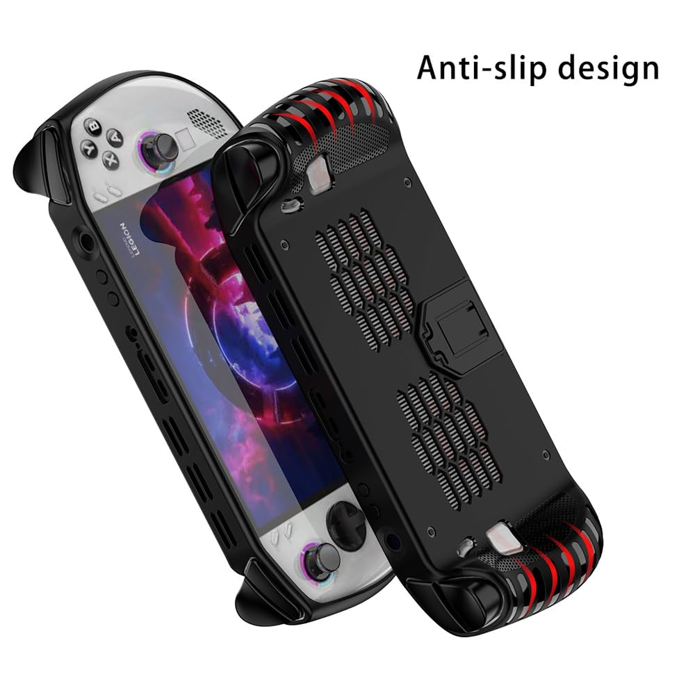 Étui pour Lenovo Legion Go S, [Antichoc] Étui en TPU Souple Case avec Kickstand, Anti-Rayures Protecteur pour Lenovo Legion Go S-Noir