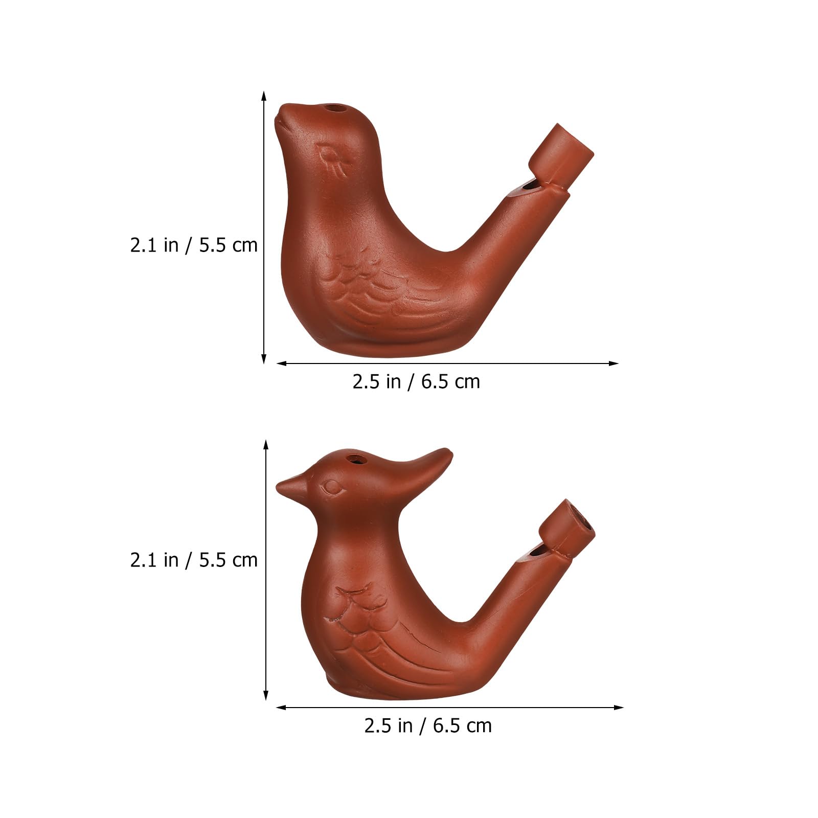 JOINPAYA Bird Call Whistle Pottery Water Birdie Whistle Toy 4pcs Clay with Lanyards Kids Musical Toy