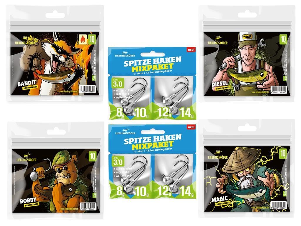 Raubfisch Store - Lieblingsköder - 10 cm Sonderfarben-Set - 1