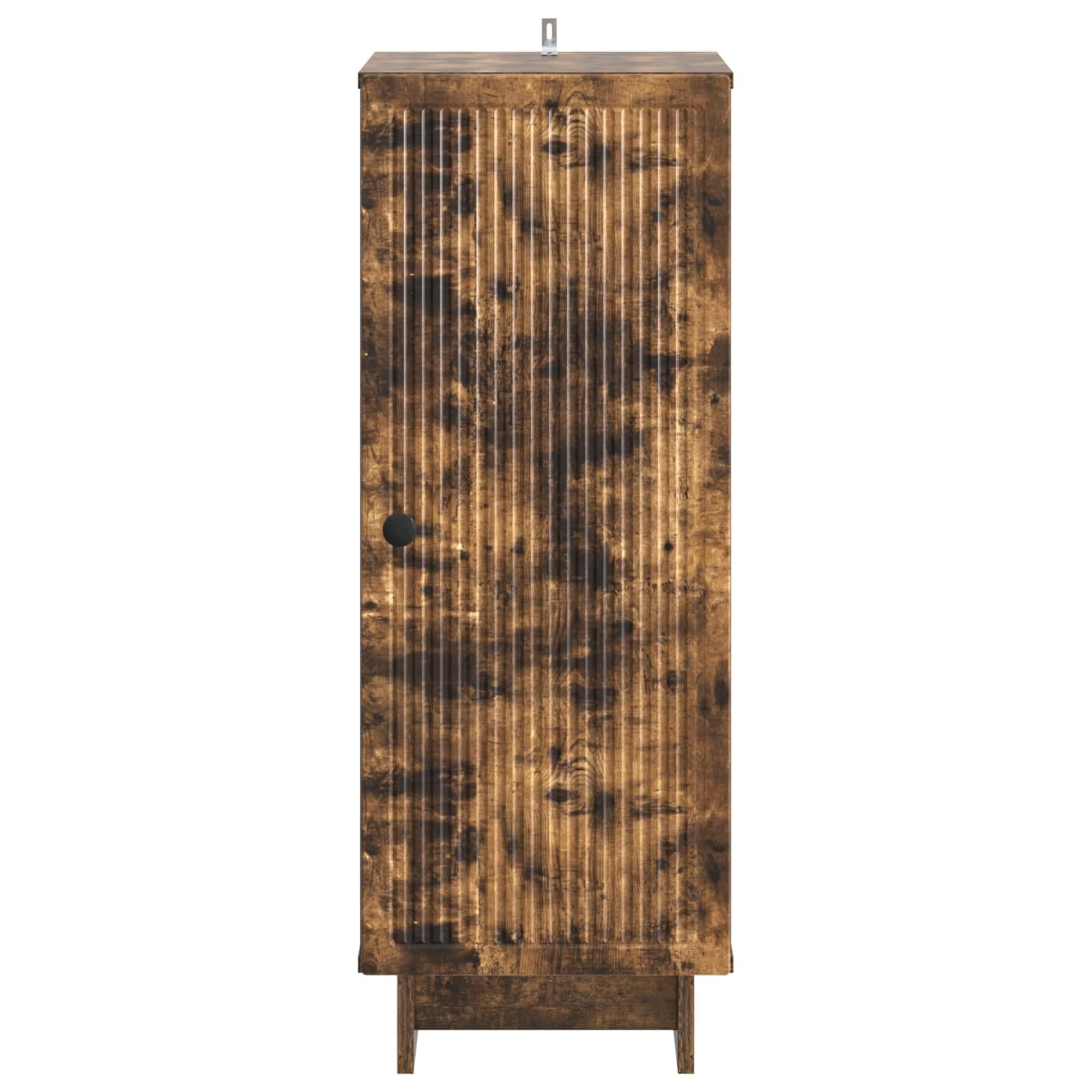 Credenza in rovere affumicato, 33 x 34,5 x 90 cm, in legno