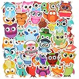 160 Pieces Owl Stickers for Kids Waterproof Stickers Owl Wall Decals Wisdom Clever Intelligent Cute Animal Vinyl Stickers for Halloween Water Bottle Laptop Decals Playroom, Classroom