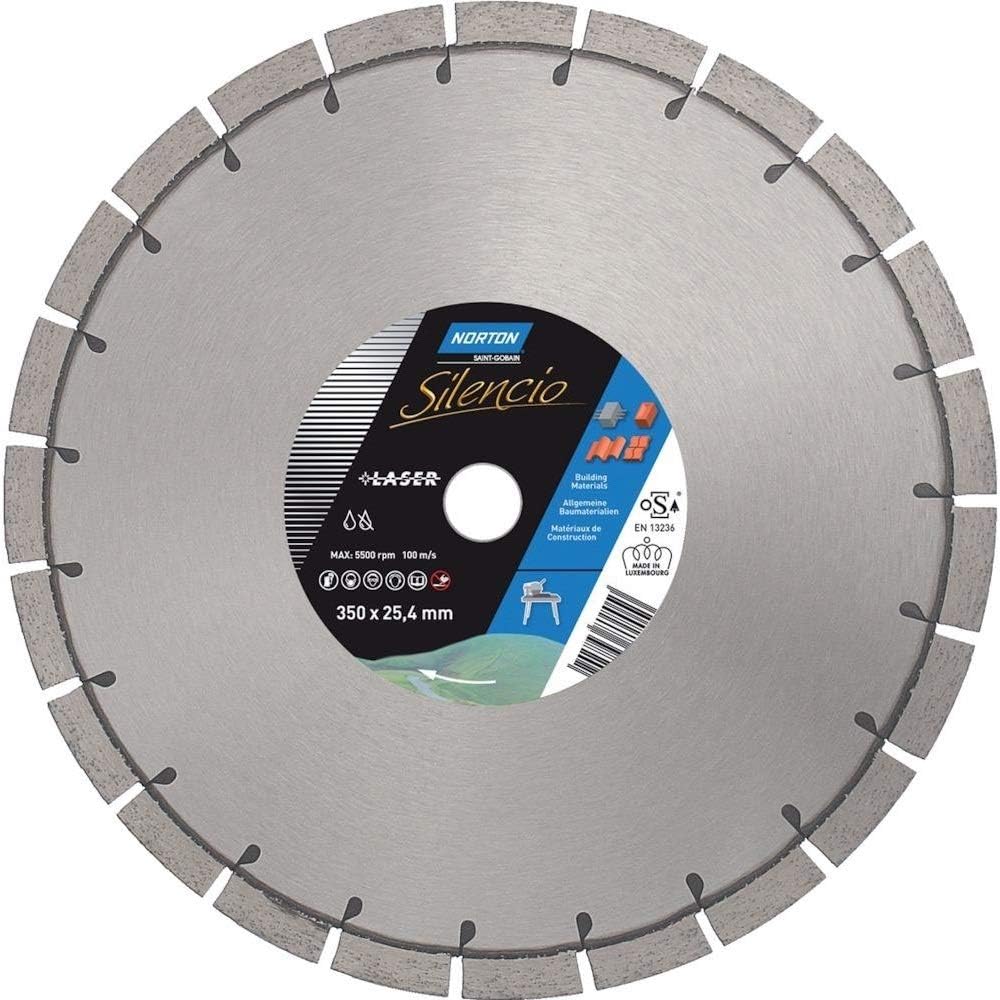 Norton Clipper 70184647780" Silencio Diamond Blade, Grey/Silver, 350 x 20 mm