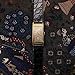 Handdn Handmade Vintage Alligator Round Scale Leather Watch Band Slim, Quick Release Leather Watch Strap 16mm 18mm 19mm 20mm 22mm 23mm For Men And Women (Black)