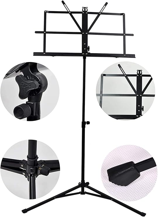 Kadence Music Stand, Portable Folding Music Note Sheet, Notation Stand