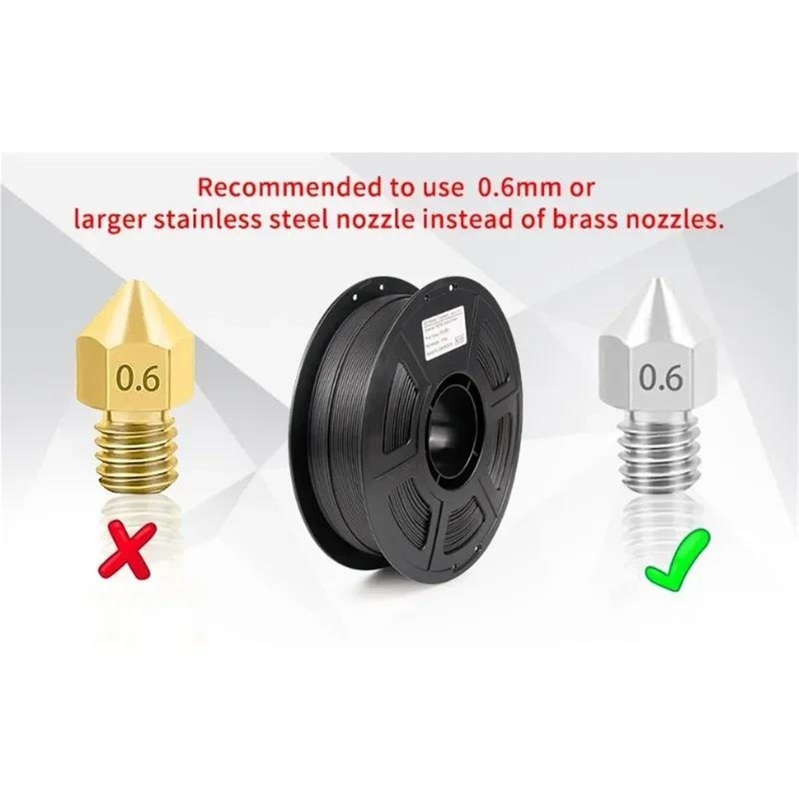 1,75 Mm Kohlefaser-PETG-3D-Druckerfilament, 1-kg-Spule