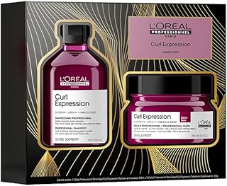 L’Oréal Professionnel Kit Curl Expression - Shampoo Antirresíduos 300ml + Máscara de tratamento Rich 250g, Para Cabelos Crespos e Cacheados, Cabelos mais hidratados, Toque sedoso e luxuoso
