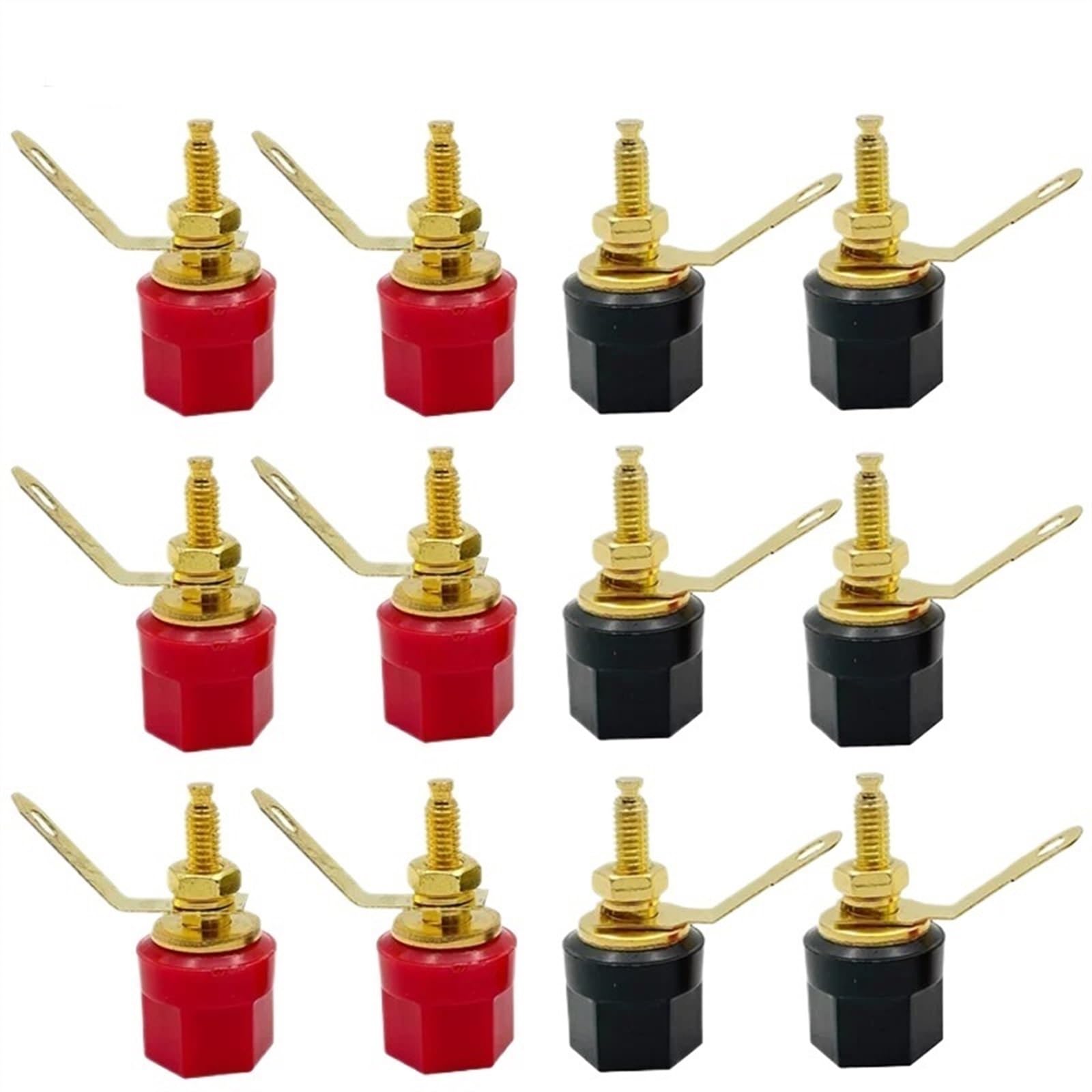 20 pz placcato oro 4mm amplificatore altoparlante Binding Post spina a banana terminale altoparlante Binding Post for connettore(40 Black)