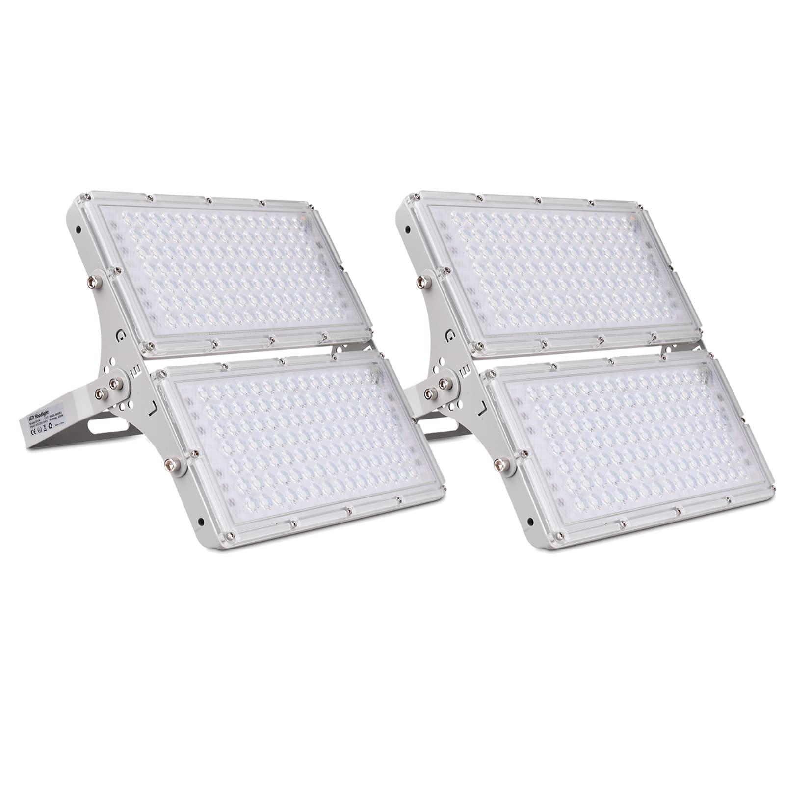 Sararoom LED Strahler 200W 20000LM Scheinwerfer Außen, 6500K Kaltweiß Superhell Fluter Flutlicht, IP65 Wasserdicht Flutlichtstrahler Aussenleuchte für Garten Hof Garage Sportplatz Werkstatt Wand, 2St