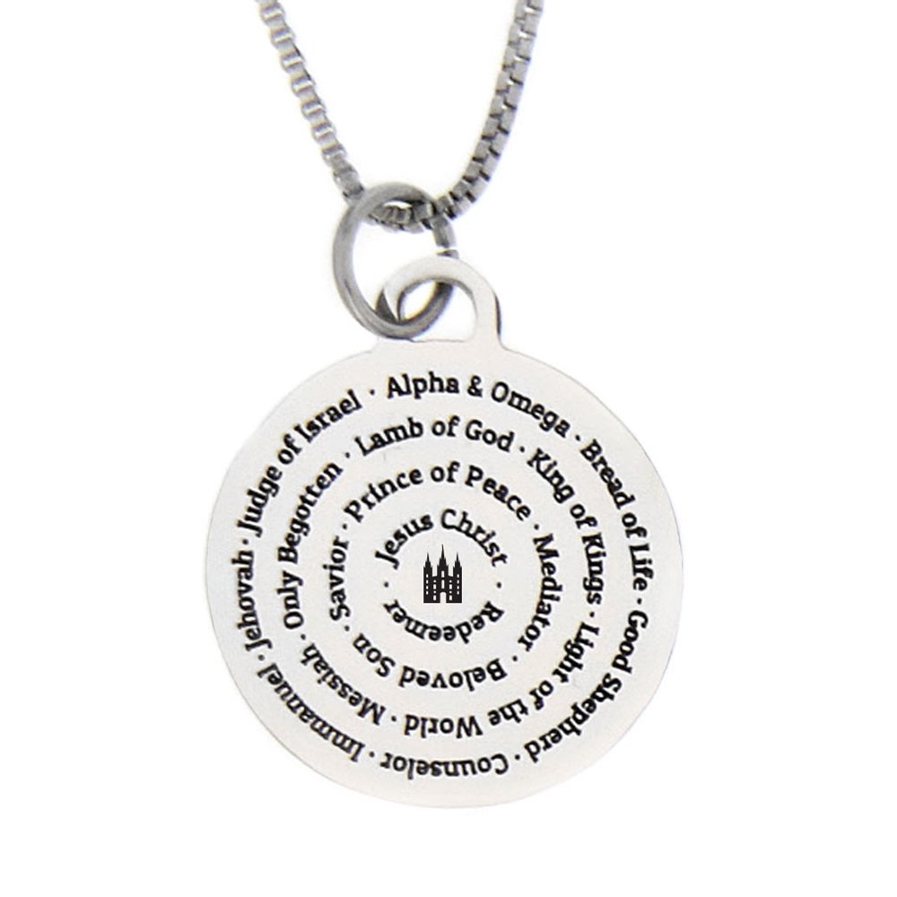 LDS Bookstore Names of Jesus Necklace - Silver