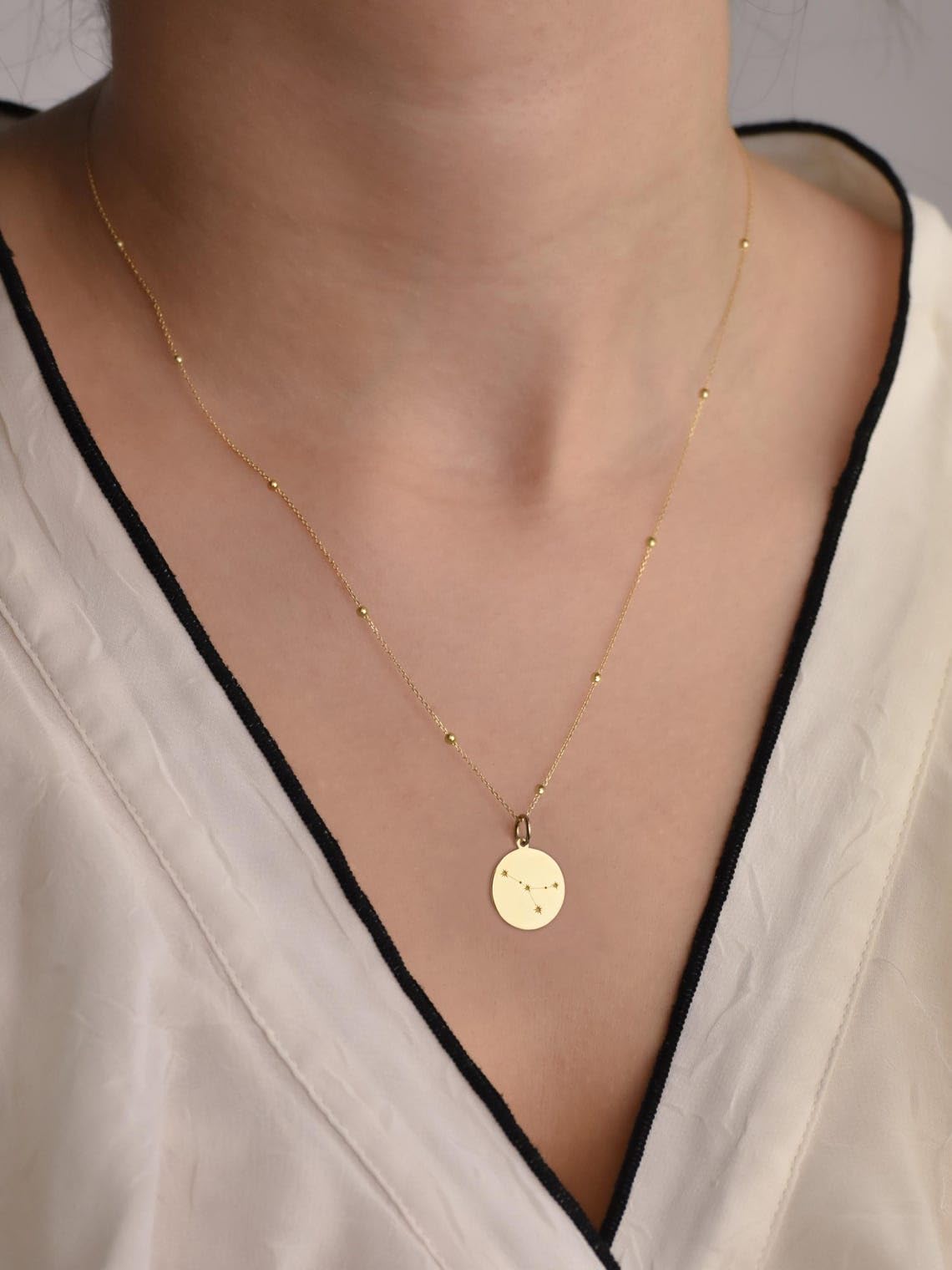 LKBEADS Luxus-Anhänger aus 925er Sterlingsilber, 28 mm, ohne Kette, Sternbild Krebs, Geburtstag, Astrologie-Schmuck, für Krebs-Sternzeichen-Sig-Münze, vergoldet, handgefertigt | LK_OPC_00714