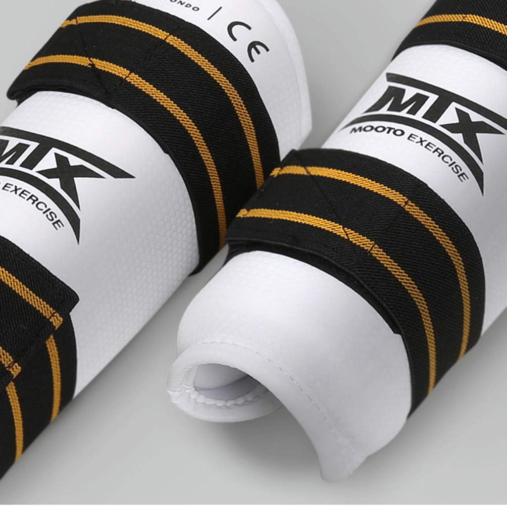 MOOTO MTX Taekwondo Forearm Protector WTF Approved TKD Guard Black & White XS to XL (S)