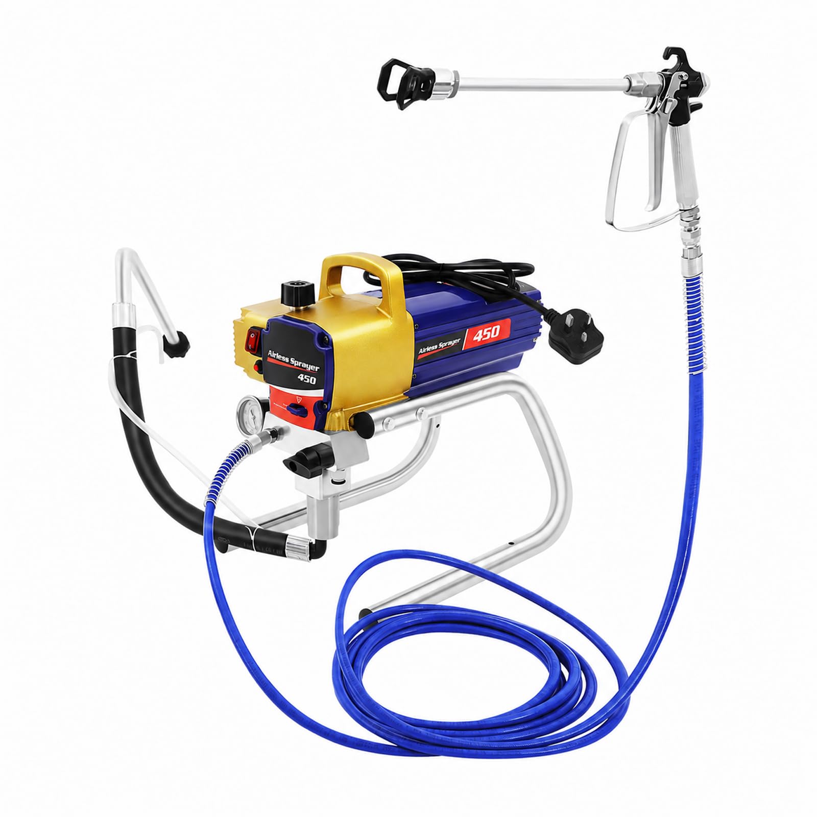Charocean 1500W Airless Paint Sprayer for Walls and Ceilings with Pipe