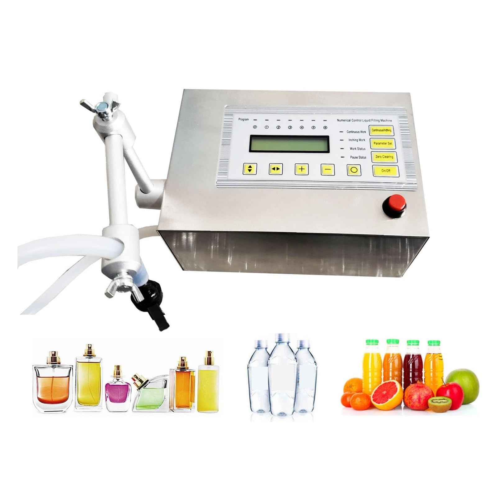 CUDTAPI - Liquid Filling Machine Digital Control Drink Filler Mini Electric Lcd Display Water Oil Perfume Milk Cnc Pump 0-4000ml Liquid Paste Filling Machine