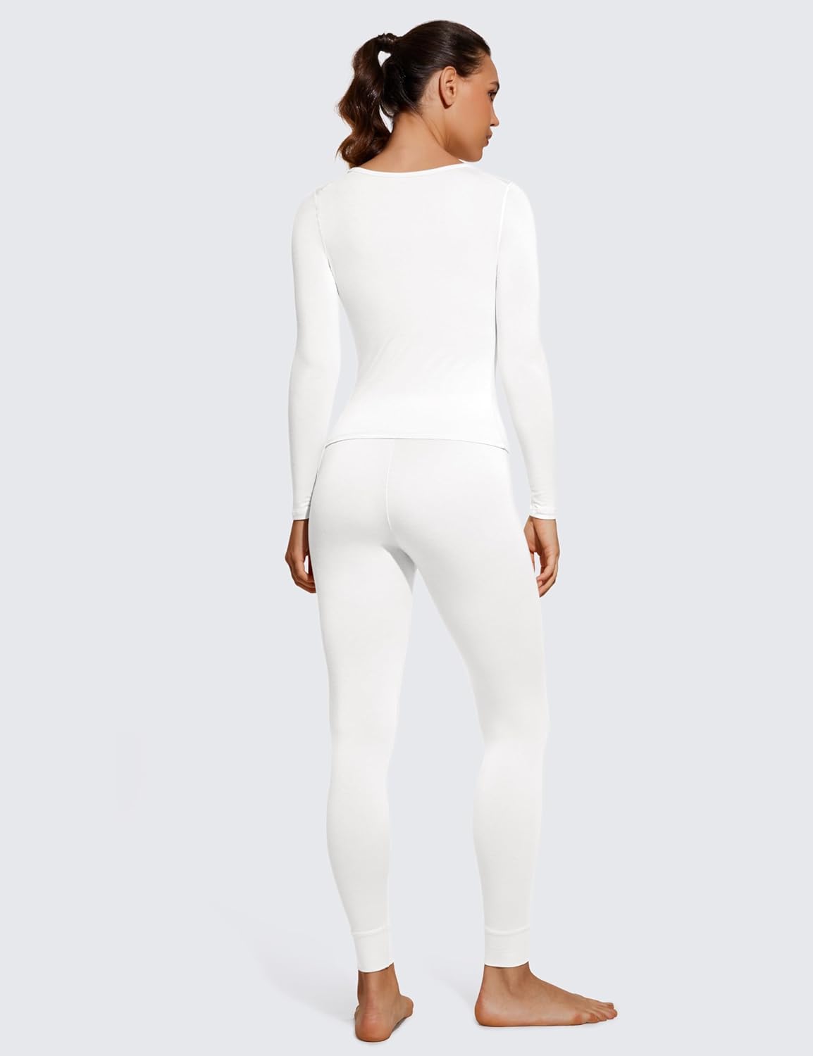 CRZ YOGA Soft Thermal Underwear Sets for Women Lightweight Long Johns Base Layer Pajamas Warm Top Bottom - Image 2