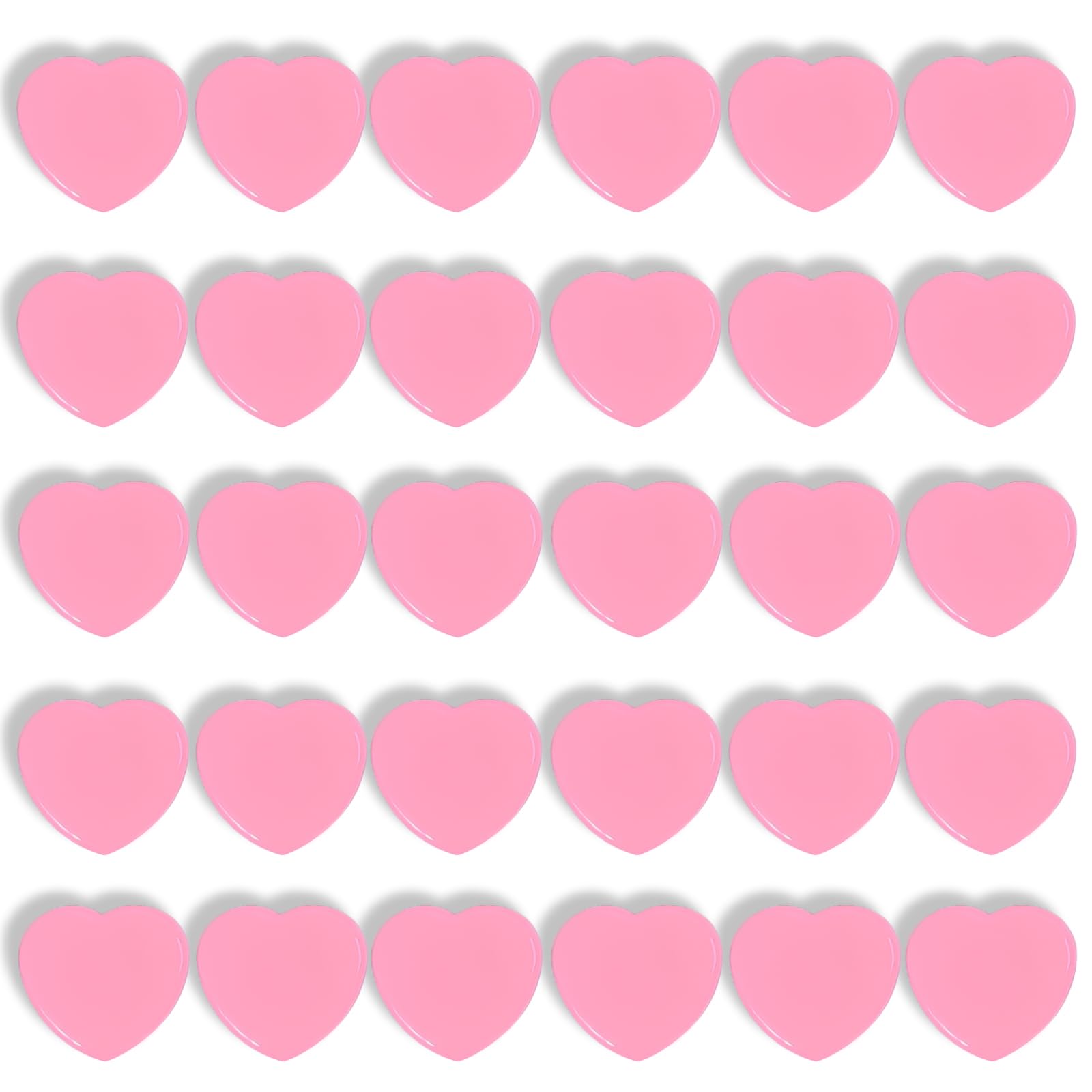 DUJEQM Fridge Magnets 30PCS - Pink Heart Mini Magnets, Small Strong Magnet for Notice Board, Office, Kitchen, Home, Classroom, Crafts - Cute Decorative Whiteboard Magnets for School & Office Supplies