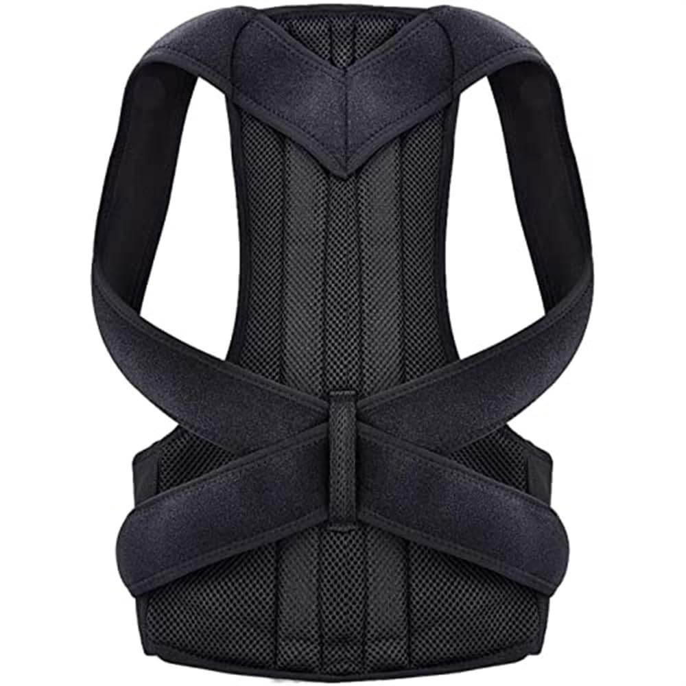 GenericXS-5XL Plus Size Back Brace Adjustable Posture Corrector Men Women Full Back Support Belt Upper And Lower Back Pain Relief Teenage Students Scoliosis Hunchback Corrector(5XL)