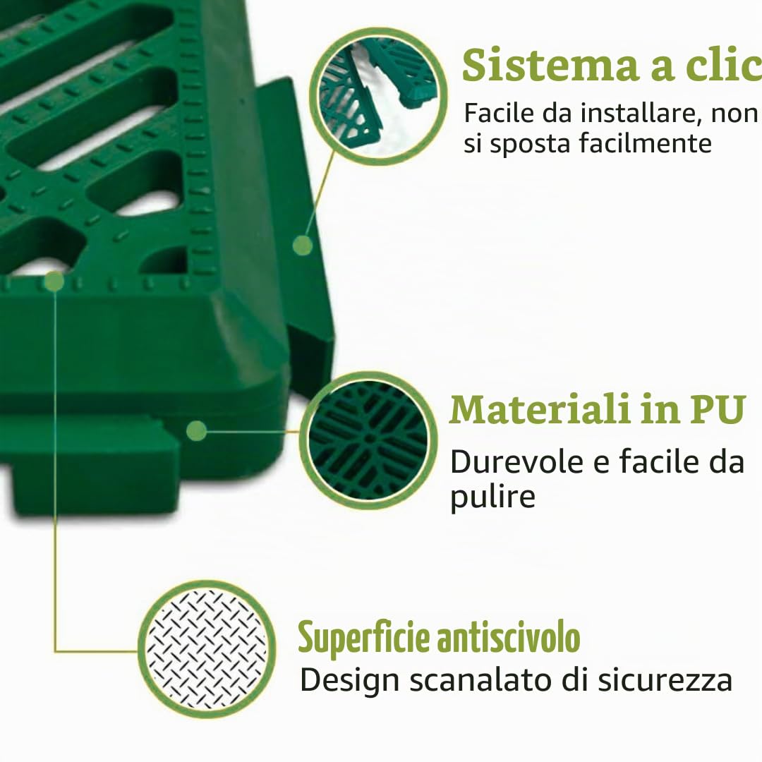 Garden Mile Piastrelle ad incastro per pavimentazione da giardino, per esterni, resistenti, tappetini da gioco per patio, piastrelle antiscivolo, griglie per corsie di accesso, tavole per