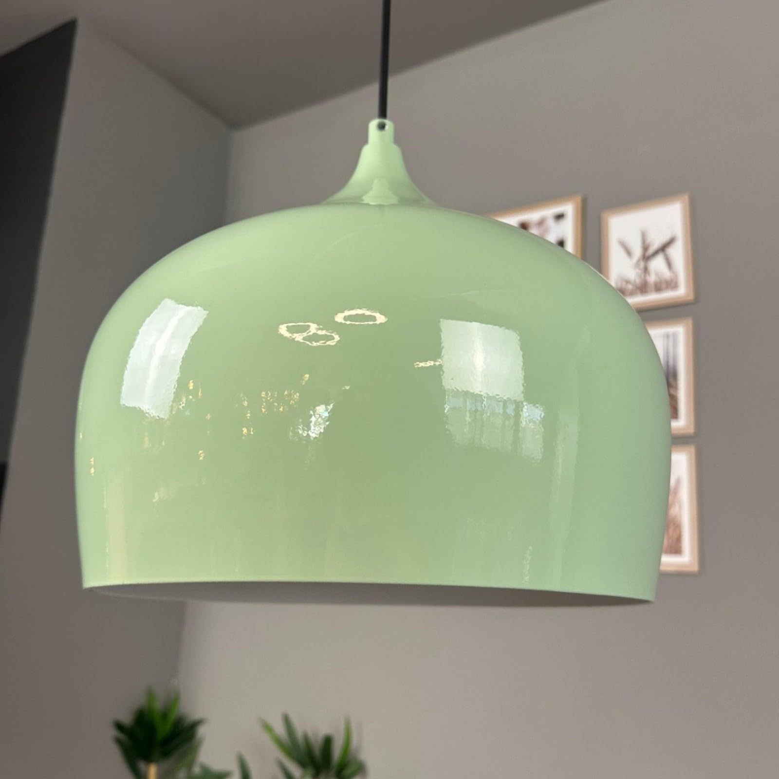 bamyum Circle Pendant Light Dining Table Vintage Diameter 30 cm Mint Green Kitchen Lamp Hanging Vintage Dining Table Lamp Hanging E27 Pendant Light Vintage Kitchen Lamp Hanging Lamp Kitchen Dining — image 1