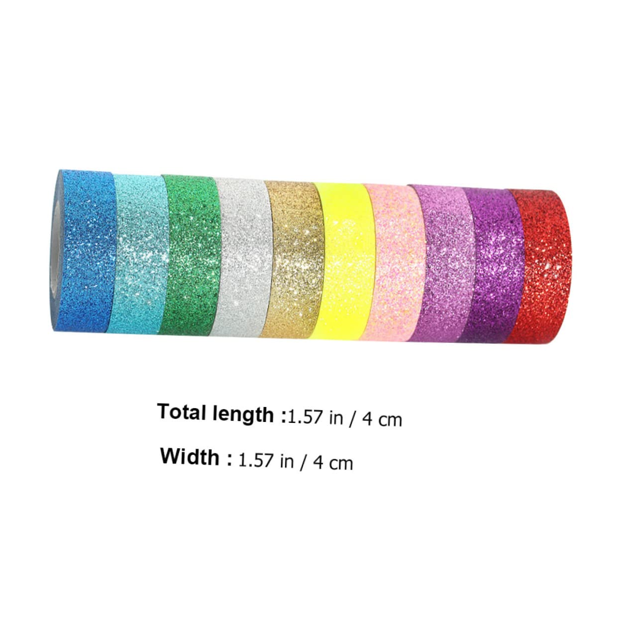Housoutil 3 Sätze Glitzerndes Washi Tape Teilig Buntes Dekoratives Klebeband DIY Basteln Geschenkverpackung Leicht Klebend ohne Rückstände Vielseitig Klein und Handlich für Büro und