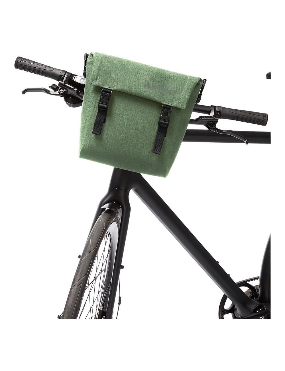 VAUDE Augsburg IV S - Borsa da manubrio per bicicletta, con cordino rimovibile, impermeabile, colore: Verde Willow