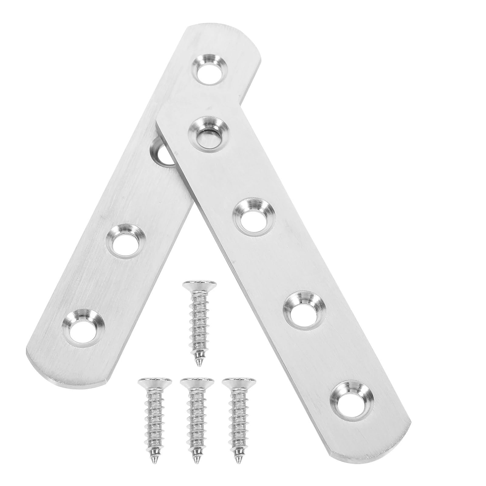10 piezas de acero inoxidable con código esquina, soportes planos, rectos, placas conexión Para Reparación