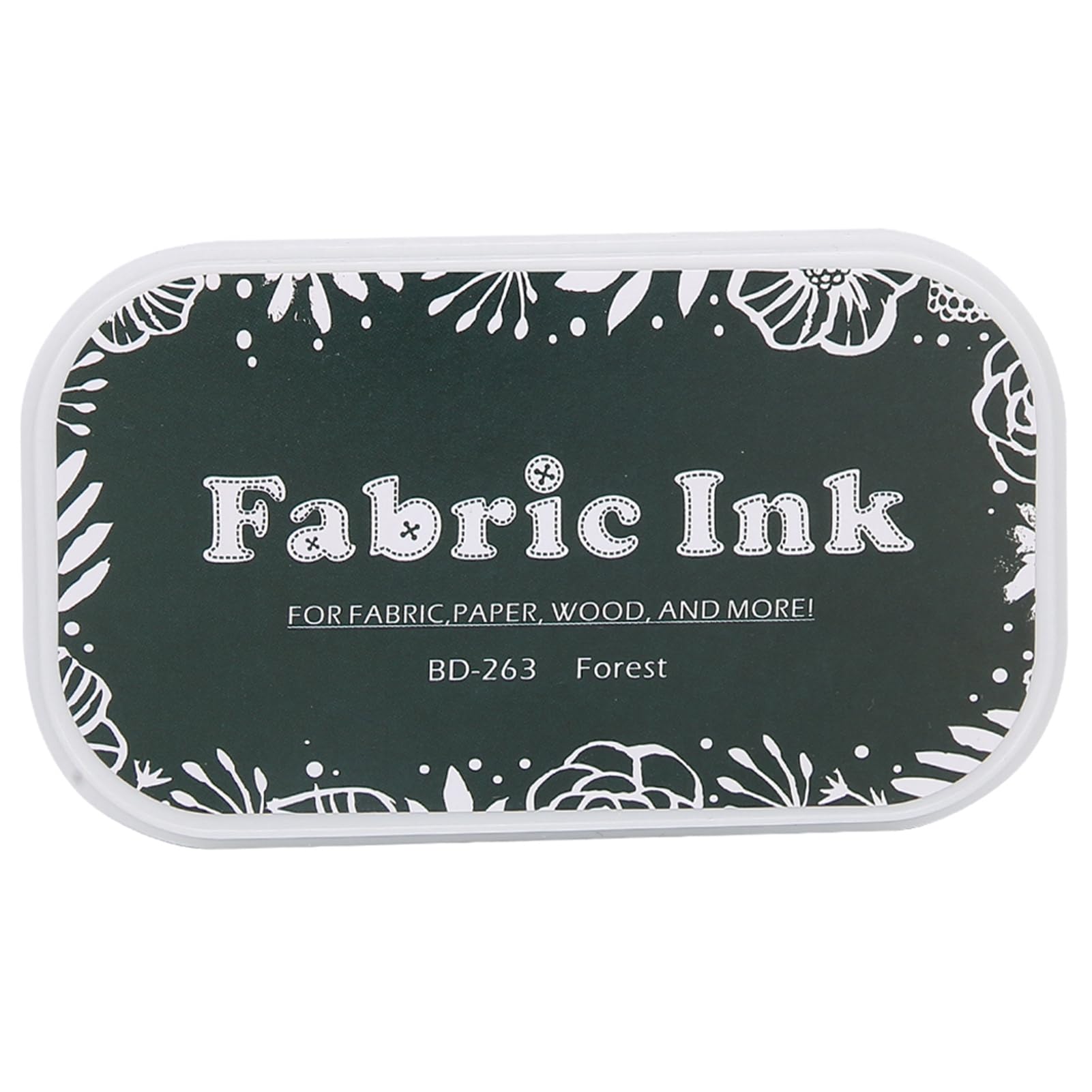 Keenso Ink Pads for Rubber Stamps, Crafts and Fabric Printing, Multiple Colors 9.5x5.52cm, Non- Quick Drying Stamp Pad Ink for Paper Cloth Wood (BD-263 forest green)