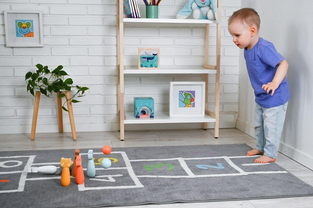 Kegelspiel für Kinder, 6 Kegel, 2 Bälle - Bowling-Set für Kinder, Waldtier-Figuren - Bemaltes Holz - Spielzeug ab 3 Jahre - Outdoor, Indoor - Kinderball, Geburtstag, Geschenk