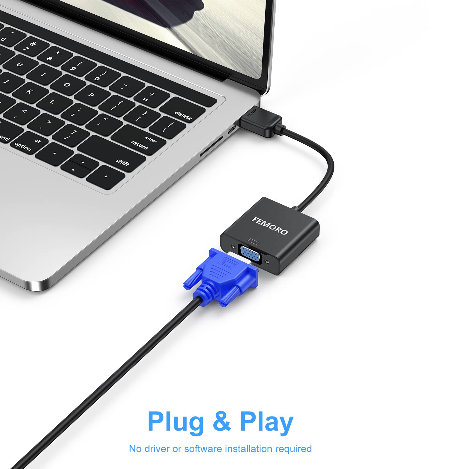 Adaptador HDMI a VGA, paquete de 10 unidades, adaptadores de convertidor de cable HDMI VGA macho a hembra para monitor, PC, portátil, proyector Ultrabook, tarjeta gráfica Raspberry Pi, 5