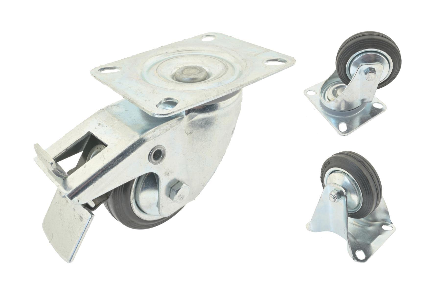 Transportgeräterolle, 180mm Ø, Ausführung: Bockrolle