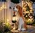 Afirst Dog Garden Statue - Outdoor Decor with Solar Lantern Valentine's Day Gift Lovely American Cocker Spaniel Figurine Patio Lawn Yard Art Ornaments Housewarming Gift