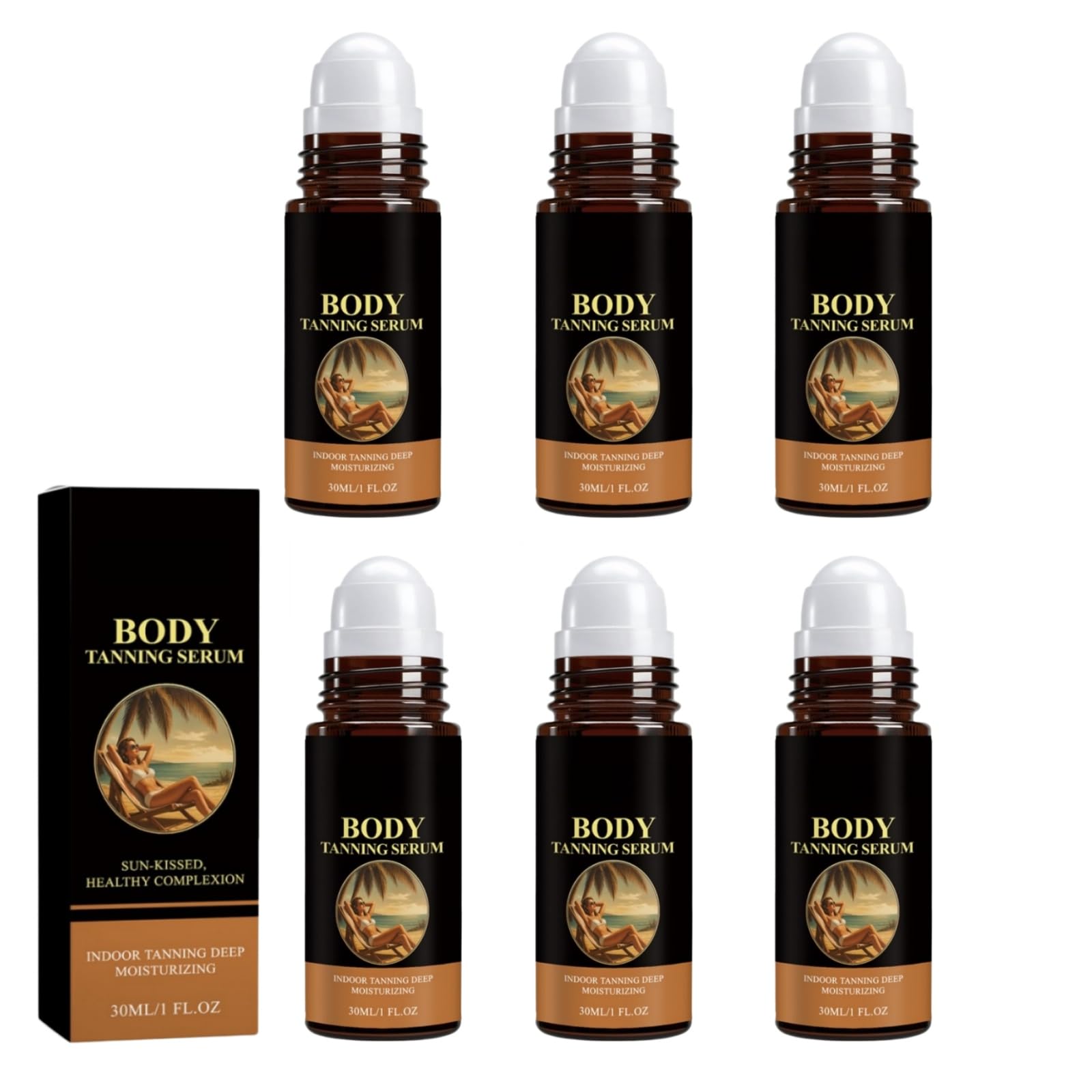 Intensive Tanning Oil Accelerateur De Bronzage autobronzant sans trace | Appliquez le roll-on sur la peau pour un bronzage non desséchant, non gras et naturel, sans effet artificiel.
