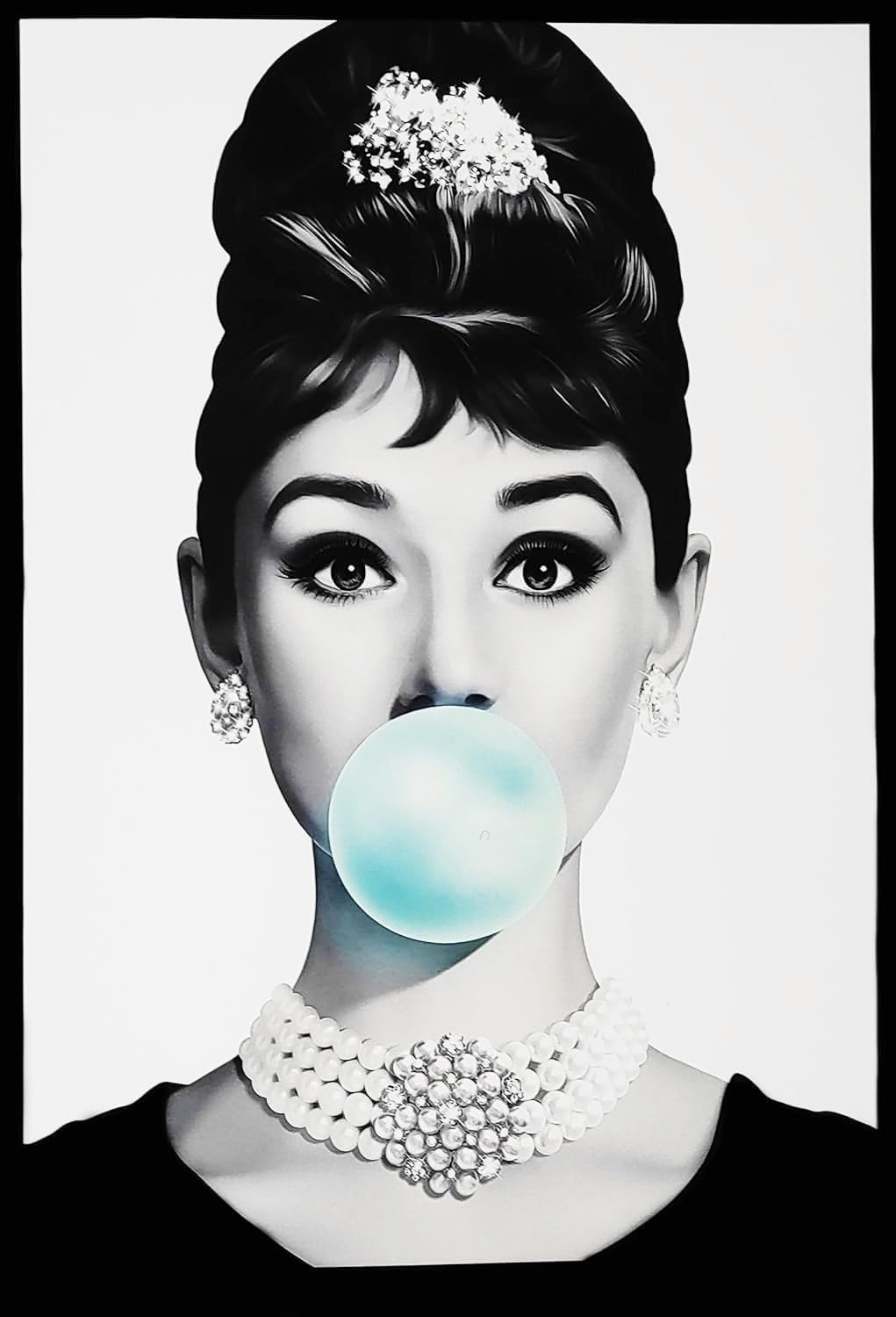 KUSTOM ART Quadro Audrey Hepburn Stile Vintage Da Film Dining In Mexico Stampa Su Legno 18x25 Cm - 2
