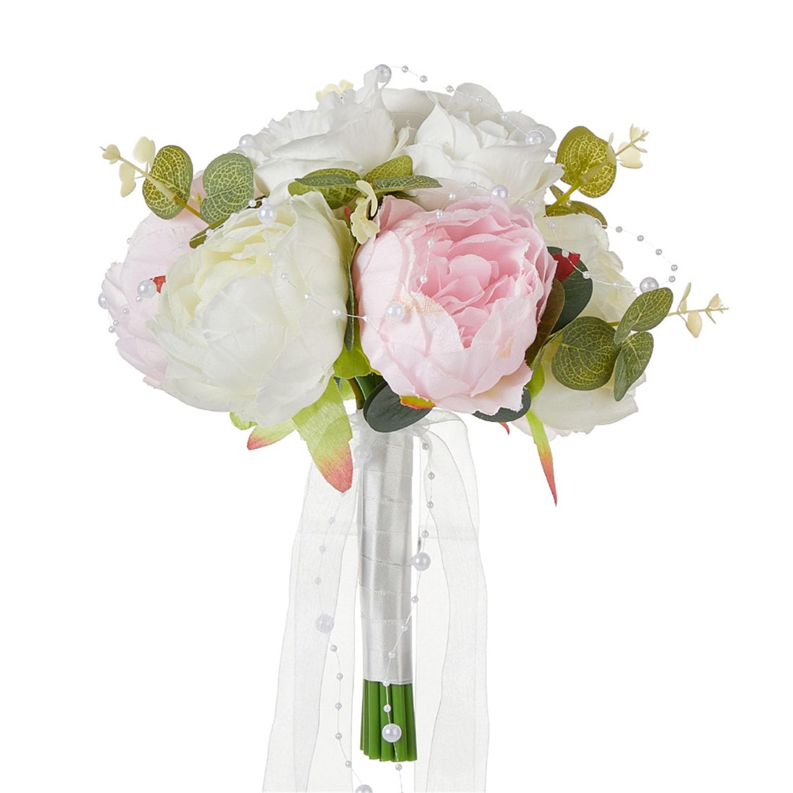 Xinsheinelry Bridal Bouquets Wedding Bouquets with Ribbon for Bridal, Bridesmaids, Anniversary, Wedding Decorations Photography Props