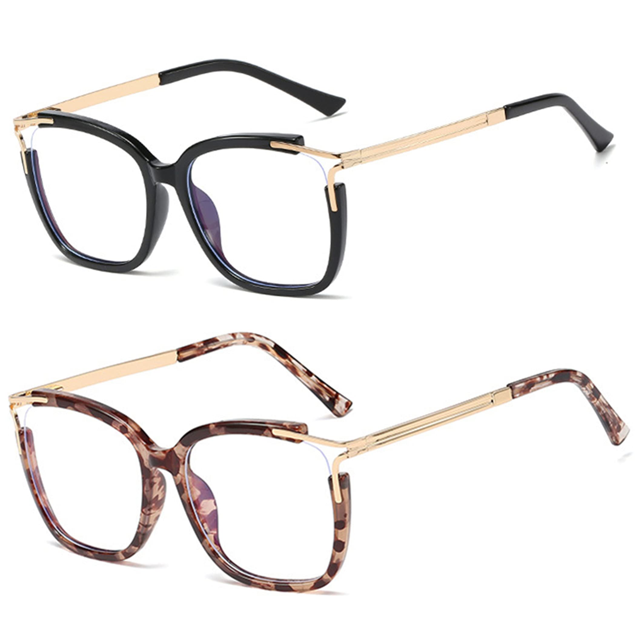 bullabulling Women Cat Eye Reading Glasses Blue Light Blocking Fashion Frame Oversized Quality Readers