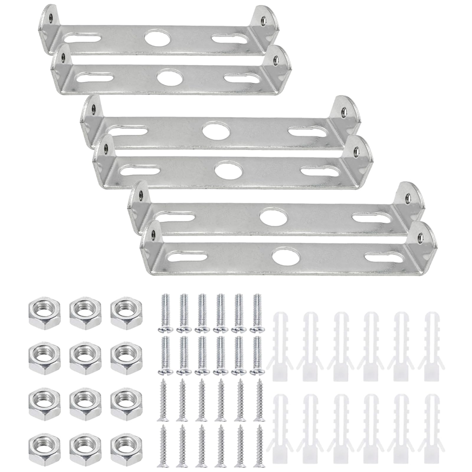 6 pcs Ceiling Light Brackets, 90mm 105mm 110mm Metal Pendant Lights Fitting Kit with Screws, Universal Light Fixture Mounting Brackets for Home Office Hotel Library