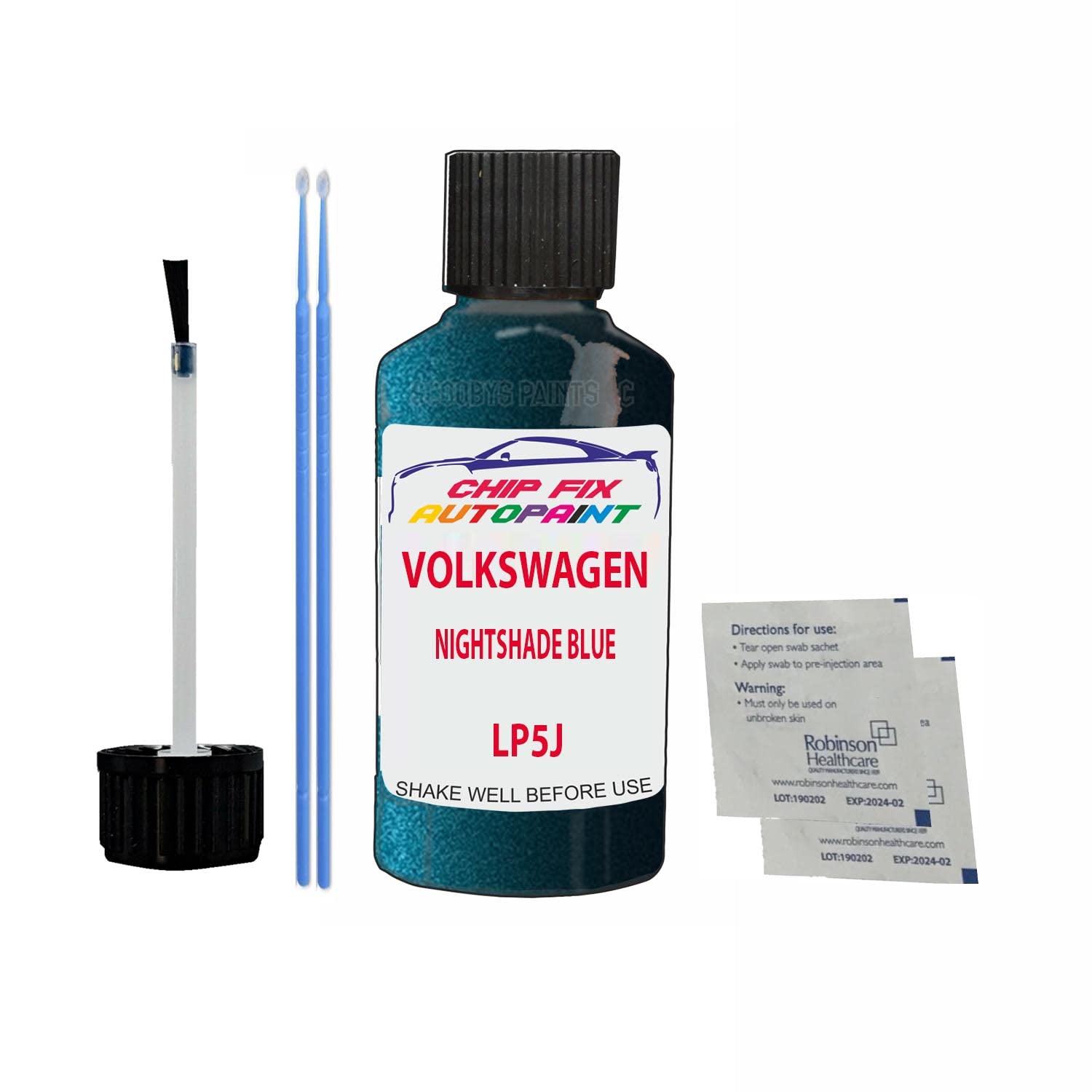 Scoobys Paints Back In The Mix Nightshade Blue Touch Up Paint For Volkswagen/Vw Golf Lp5j 2016-2021 30Ml Bottle Brush Scratch Stone Chip Repair Pen