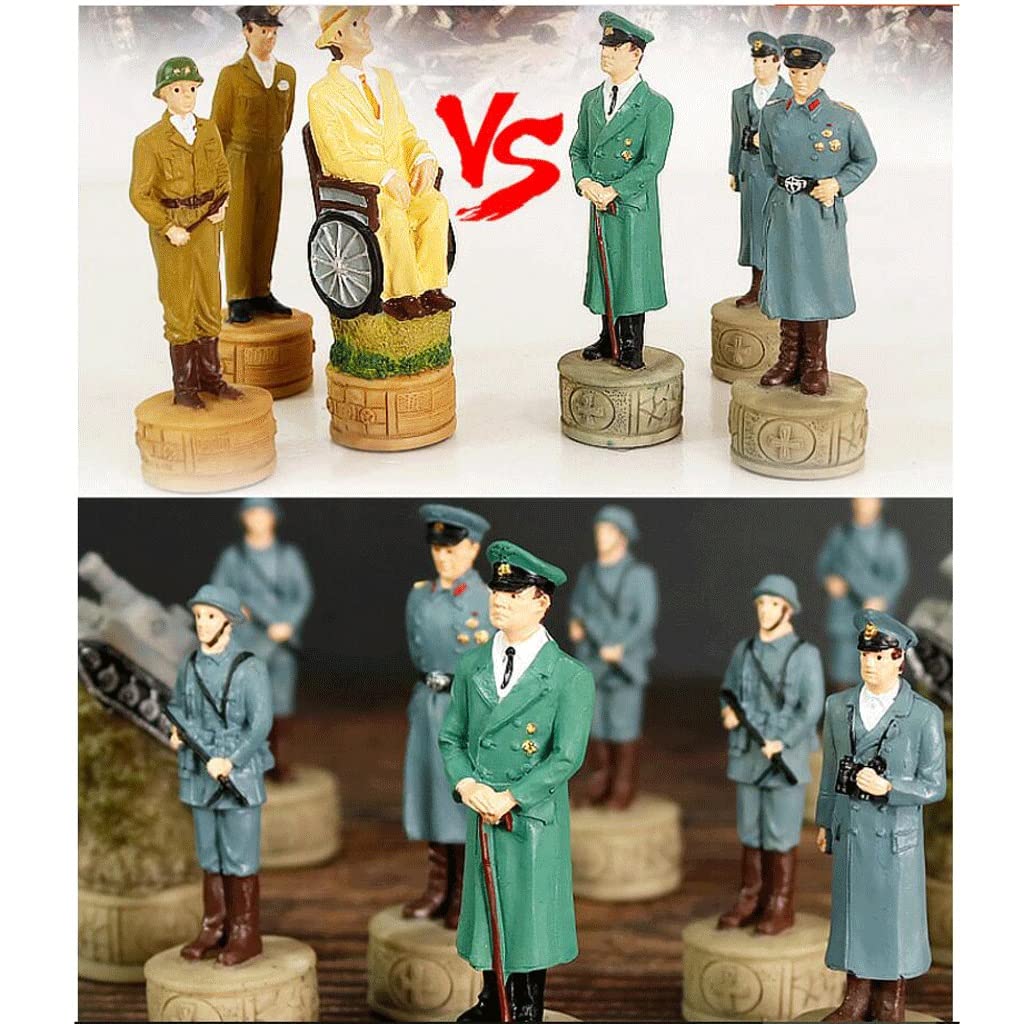 ZAW Scacchi Scacchi in Resina, Scacchi Set con Personaggi a Tema, Pezzi di Scacchi a Forma di Vita, Gioco di Scacchi strategie (36,5 * .365 * 7 cm) Chess (Color : Chess Set)
