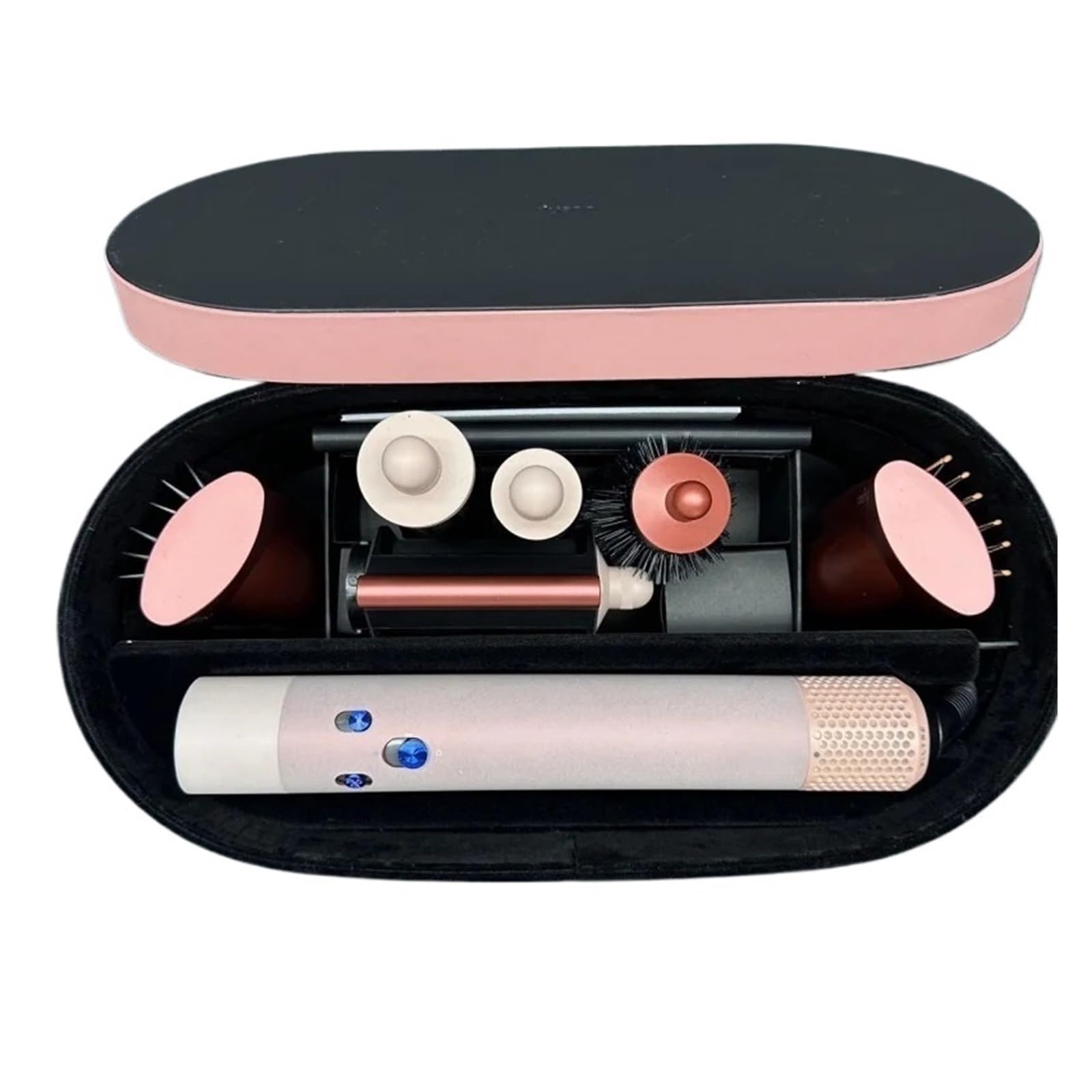 Generic Compatible for Heavy Duty Pink Hair Styling Tool Set - Automatic Straightening and Curling Iron Kit with Smart Temperature Control for Salon Quality Results(Rose Red)