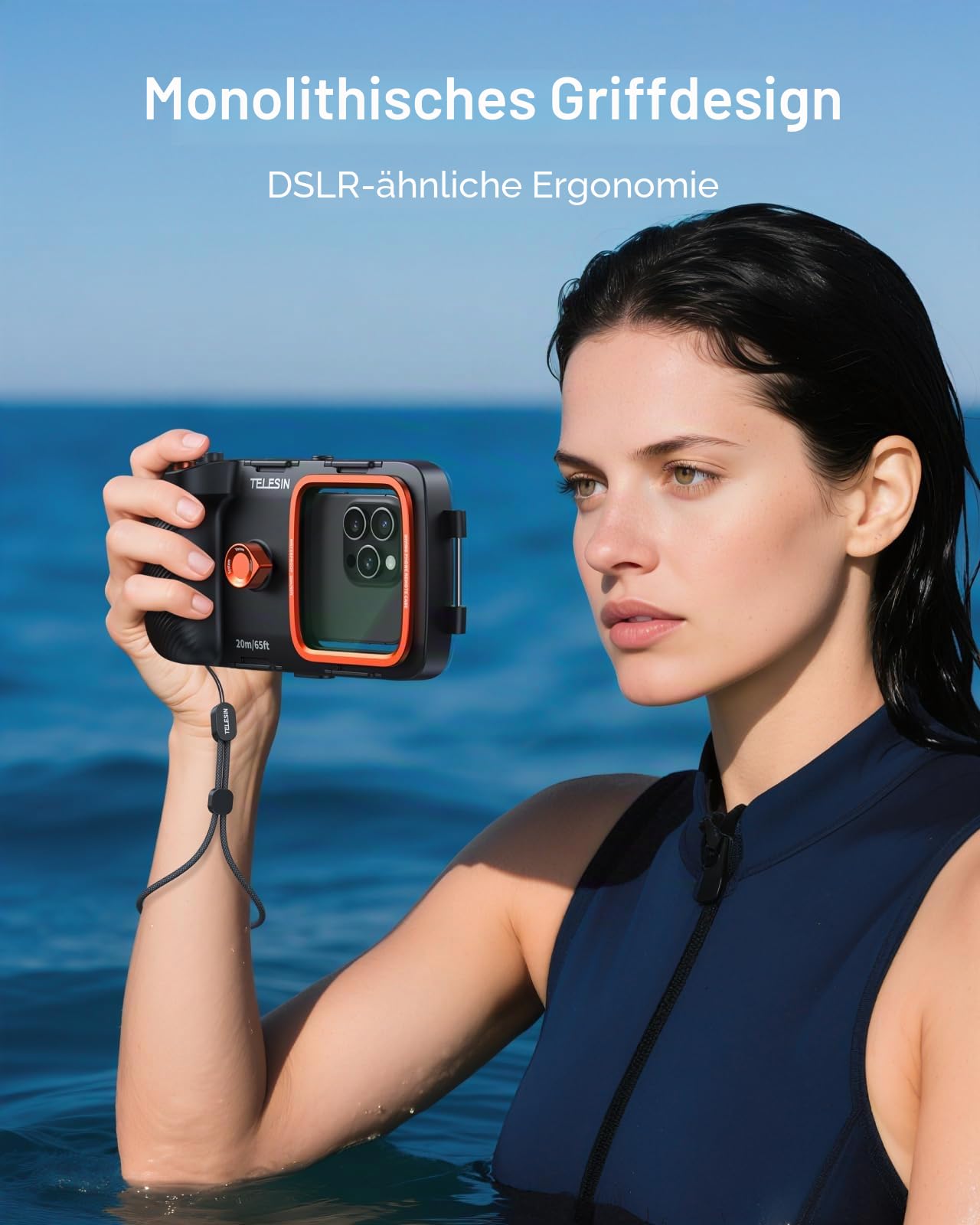Unterwasser-Schutzhülle, wasserdicht, Tauchen, Schnorcheln, universal, Unterwasser-Foto- und Video-Tauchgehäuse, Griff für iPhone 16, 15, 14, 13, 12, 11 Pro Max/XS/X, Samsung Galaxy und weitere Handys