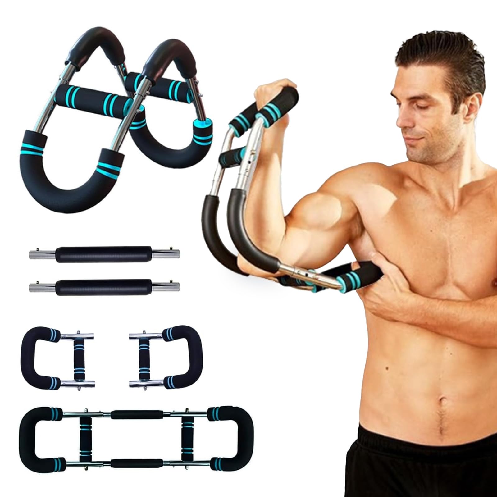 MR.SCULPT Gorilla Bar™ - Official Adjustable Resistance Bar for Home Gym - Build Strength 68.9% Faster with Isometric & Variable Tension - Full Body Workout for Arms, Chest, Shoulders