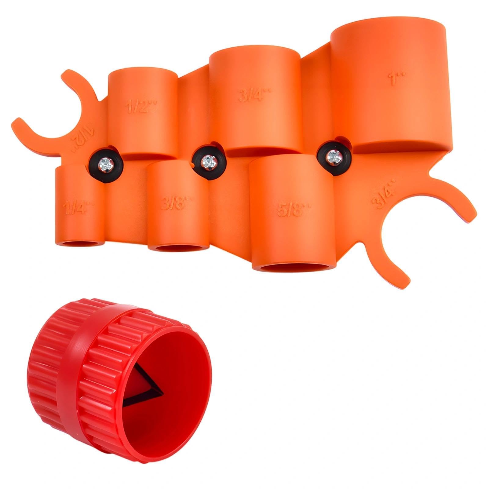 LEONTOOL 1/4" - 1" Głębokościomierz i zestaw narzędzi do gratowania rur Narzędzie do usuwania zgryzów Pomiar średnicy zewnętrznej wewnętrznej Rozwiertak do PVC PPR Mosiądz Aluminium Miedź