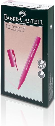 Faber-Castell Textliner 38 rotuladores pastel – Marcadores, resaltadores de colores surtidos | Bolígrafos resaltadores de punta de cincel |