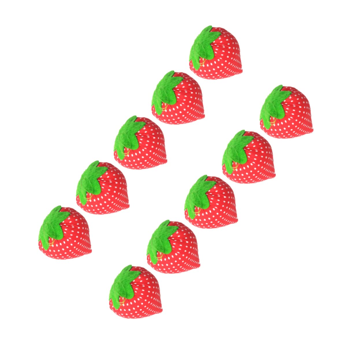 NUOBESTY 20piezas Alfiletero Forma De Fresa De Organizador De Agujas Para Costura Accesorio Para Manualidades Para Cestas De Costura o Decoración